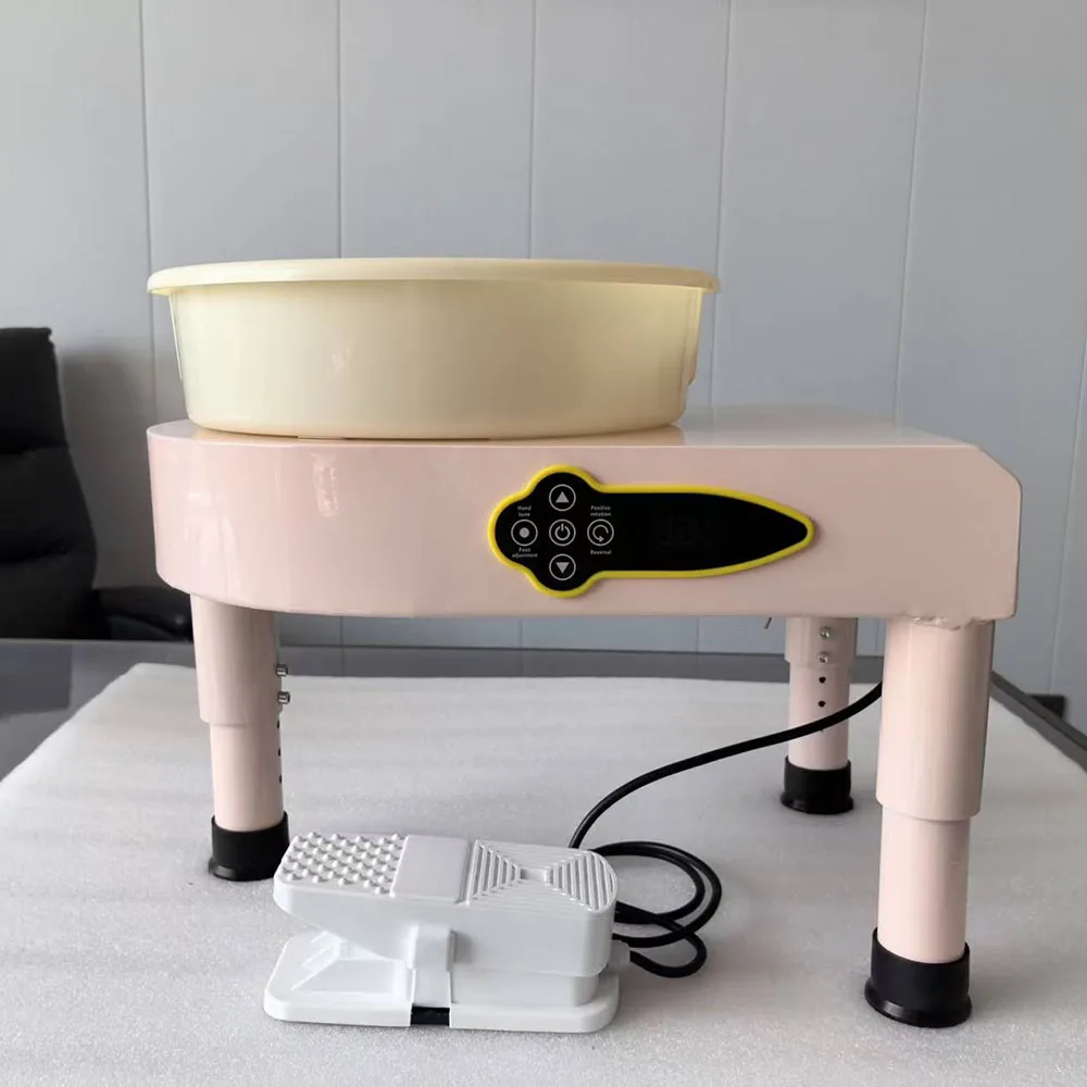 

25cm LCD Touch Screen Clay Wheel Electric DIY Clay Sculpting Tools With Foot Pedal Pottery Wheel Ceramic Forming Machine