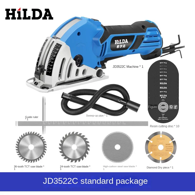 Hilda multi-functional portable chainsaw can match slippery course mini saw woodworking cutting standard suit covered 16 times