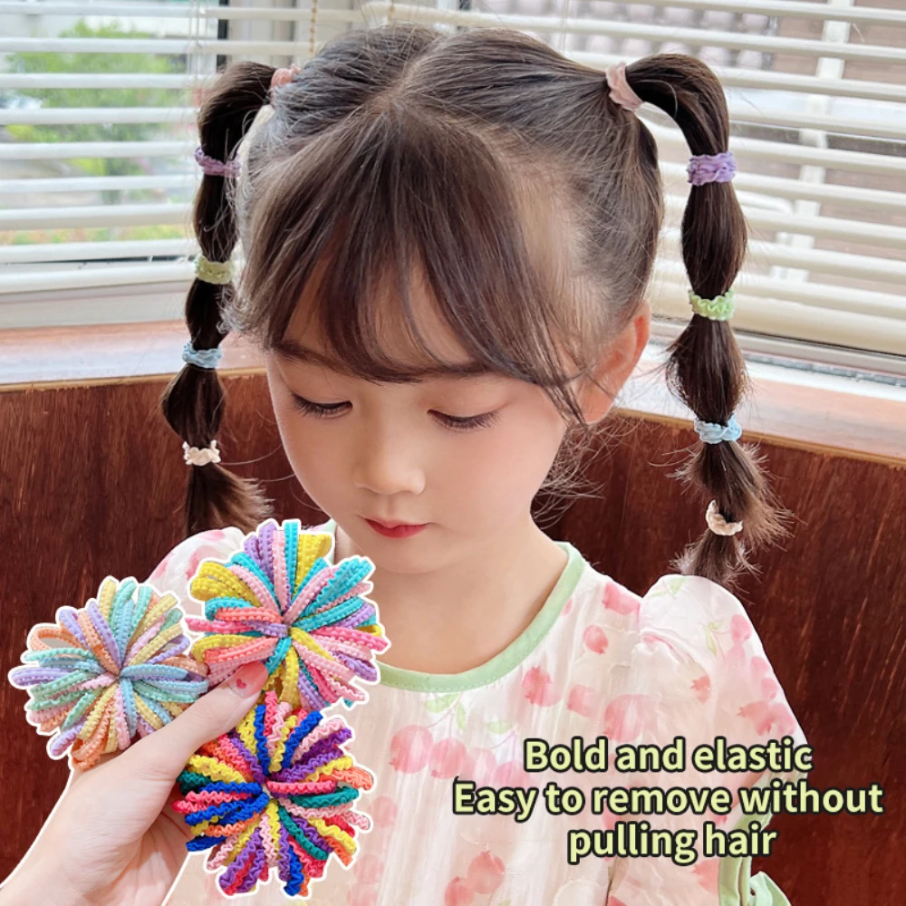 Candy Colored Rubber Band Elasticity 100 Pieces/set Of Childrens And Hair Bands Hair Accessories Tie A Hair Loop