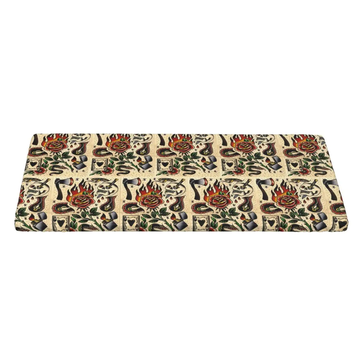 American Traditional Flash Pattern Tattoo Custom Rectangular Tablecloth Waterproof Table Cover for Dining Events Table Cloth