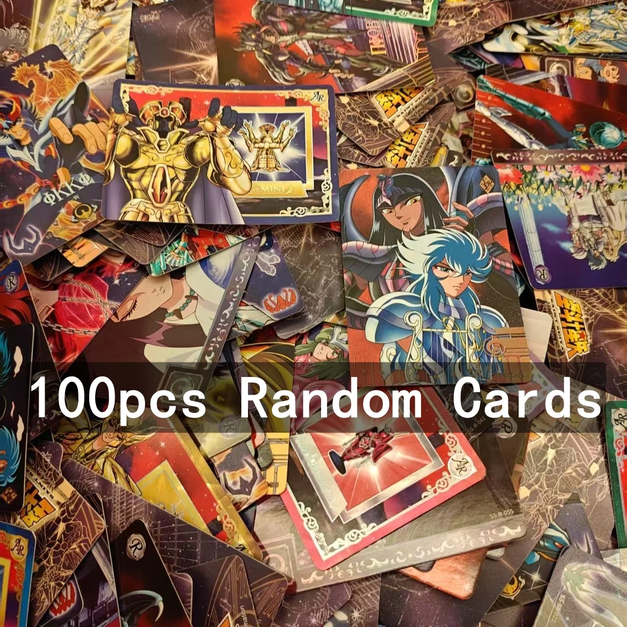 

KaYou Original Saint Seiya Cards Random 100pcs Character Athena Seiya Shiryu Hyoga Shun ikki Mu Aldebaran DeathMask Milo Shura