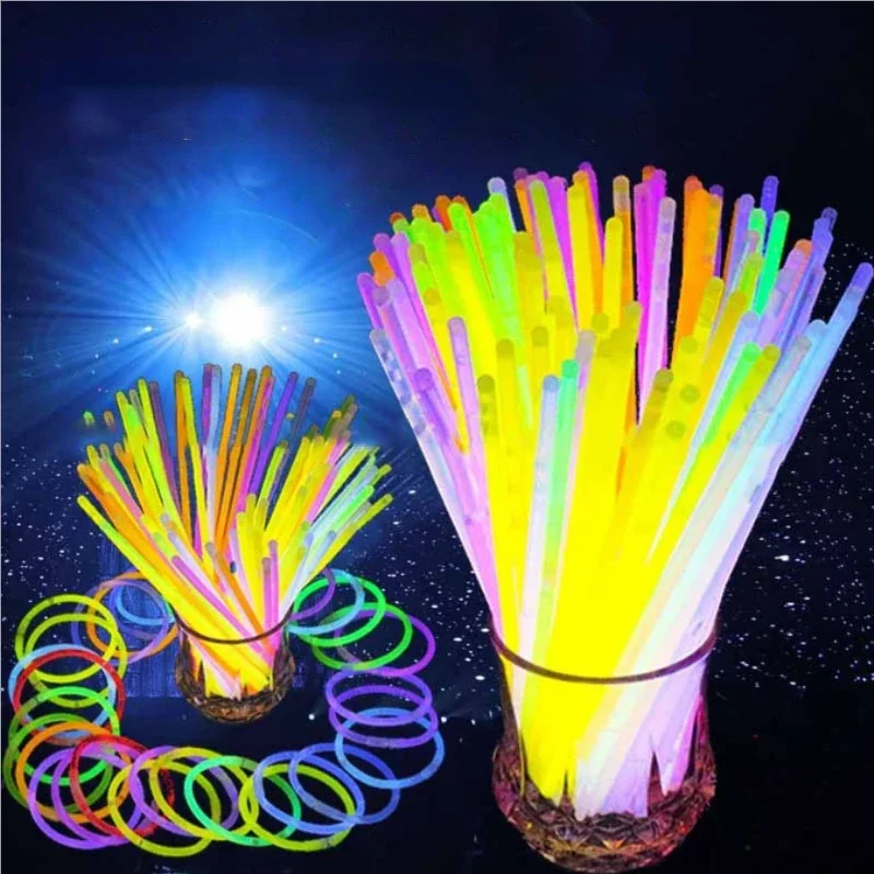 2024 New Party Glow Stick Accessories Connectors Headband Glasses Butterfly Bracelets Necklaces Neon Party Fluorescent Colors