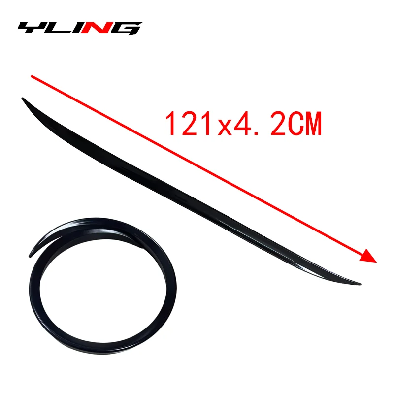 For Chevrolet Chevy Accessories Cruze Lt Rs 2010+ Car Rear Trunk Spoiler Wing Lip Glossy Black Rubber view 3