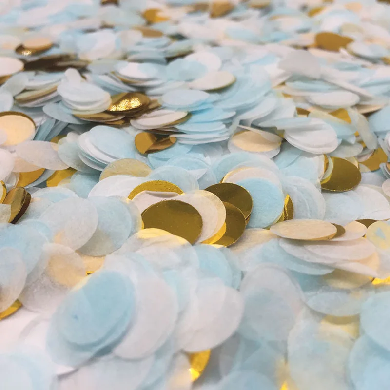10g/Bag Melange Paper Confetti Wedding Birthday Party Decoration DIY Round Transparent Filled Balloon Confetti Supplies