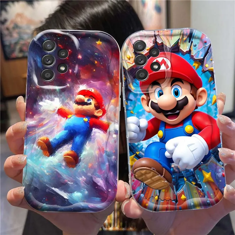 

M-Marios Popular Art Phone Case For Samsung A73 A72 A71 A56 A55 A54 A53 A52 A51 A32 A36 A26 A25 A13 A14 5G Wave Oil