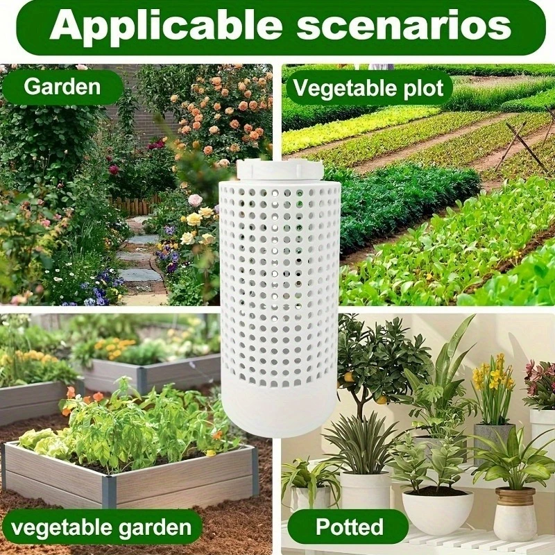 1pc Space-Saving PVC Earthworm Compost Bin Round Odor-Resistant Worm Tea Compost Tube For Small Potted Plants Gardens