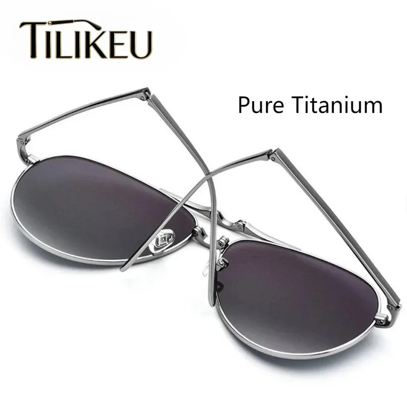 Top Quality Pure Titanium Folding Polarized Sunglasses Outdoor Portable Driving Anti-Glare UV400 Fishing Men Sunglasses Eyewear