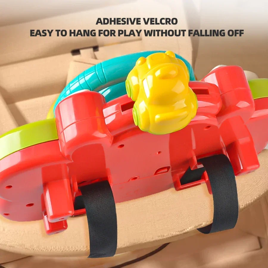 Volante elettrico di simulazione multifunzionale con musica di guida Passeggino Apprendimento Giocattolo per bambini Regalo per l'educazione precoce