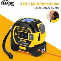 3 in1laser distance meter measuring laser tape measure with digital display 40m/60m, 5m precision measuring ruler,distance meter