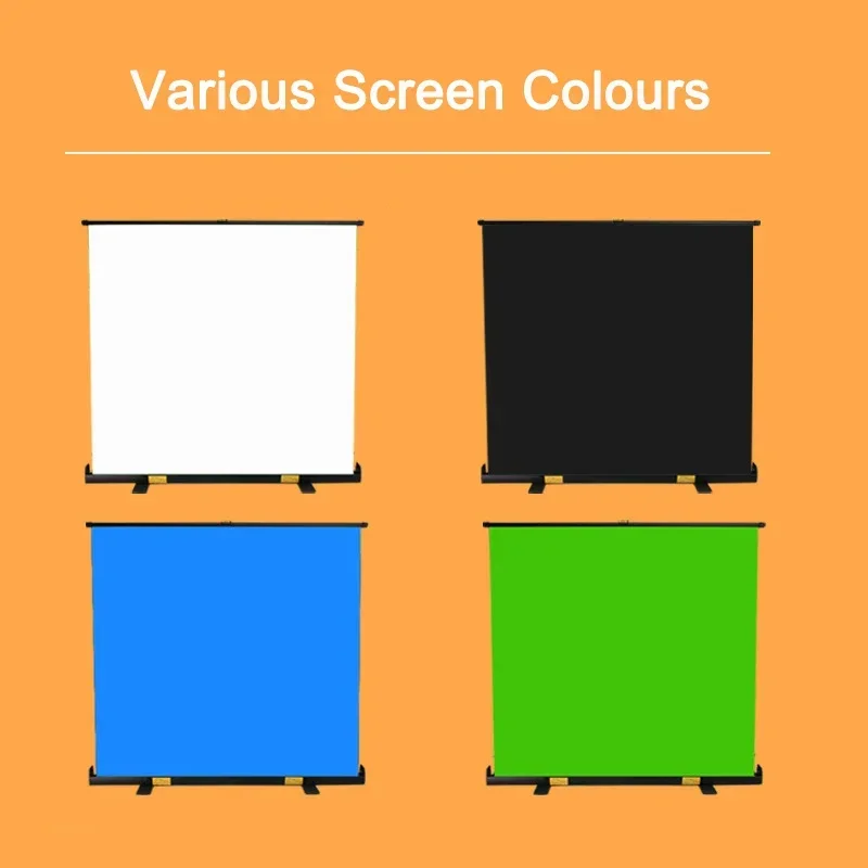 200cmx150cm Large Collapsible Green Backdrop Portable Retractable Panel Photo  Background with Stand for Video Conference