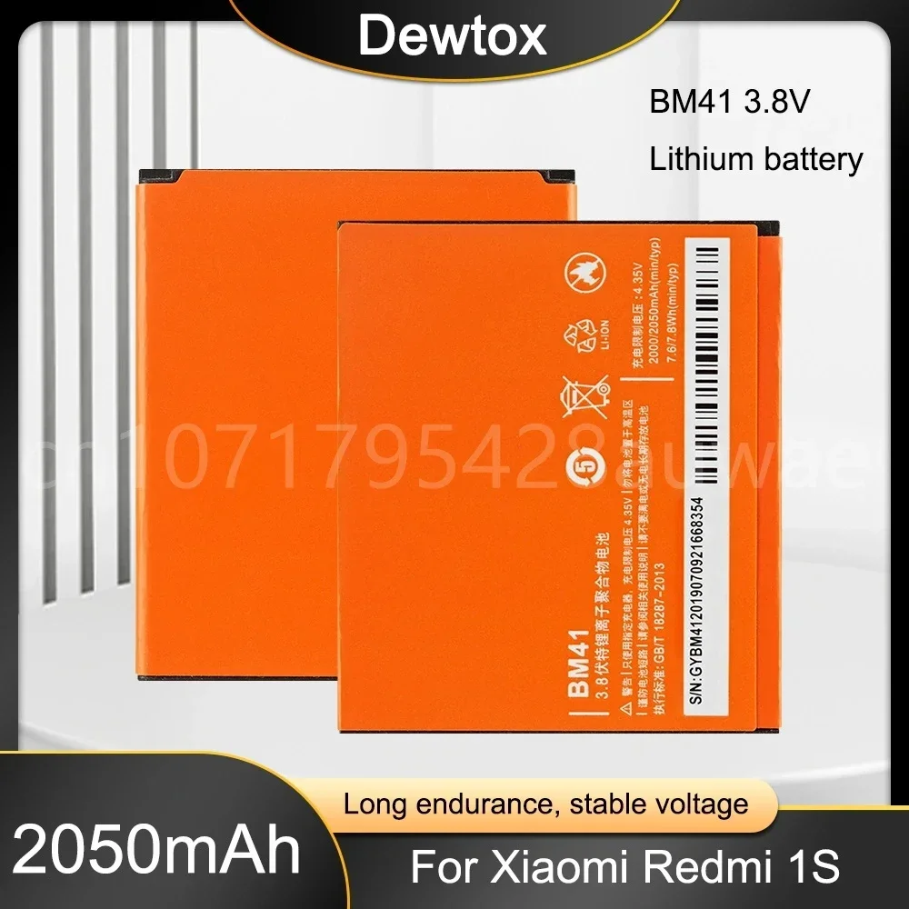 BM41 2050mAh Battery for Xiaomi Redmi 1 1S Battery High Quality Phone Replacement Batteries