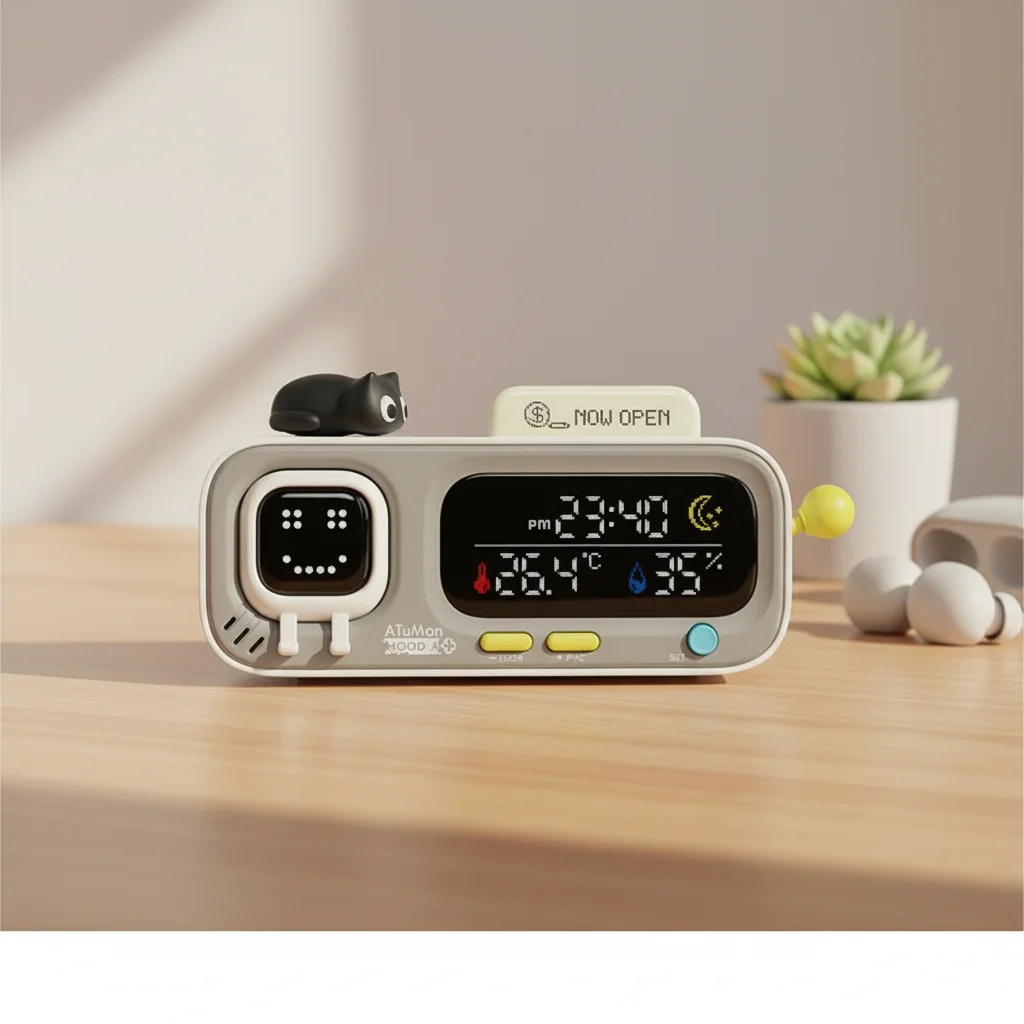 DUKA MOODA Desktop Temperature and Humidity Electric Digital Meter Clock Home Fun Reminder Car Up Alarm Accessories Ac Tap Cpap