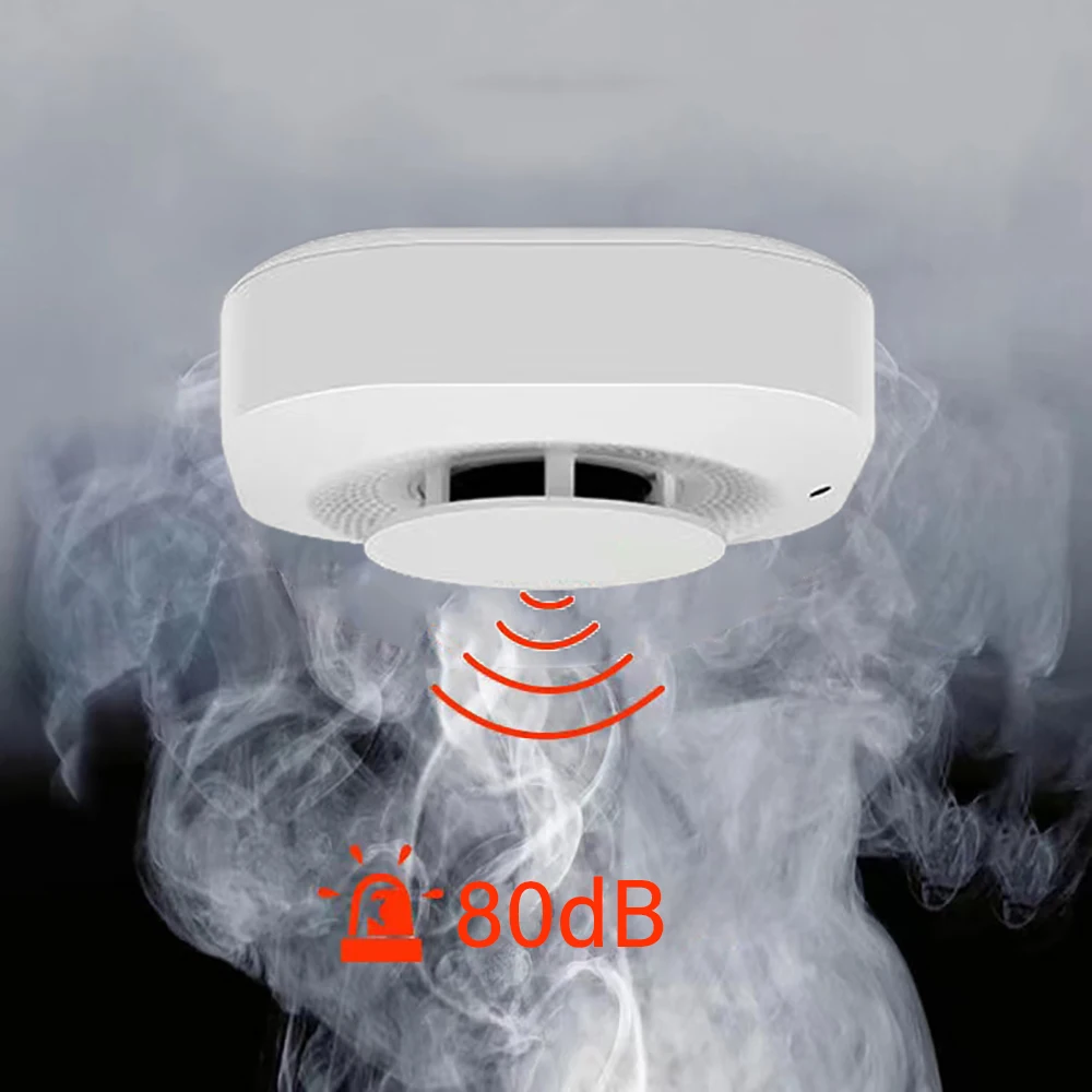 Detektor Asap Tuya WiFi Alarm Asap Perlindungan Kebakaran Kombinasi Smokehouse Alarm Kebakaran Sistem Keamanan Rumah Petugas Pemadam Kebakaran