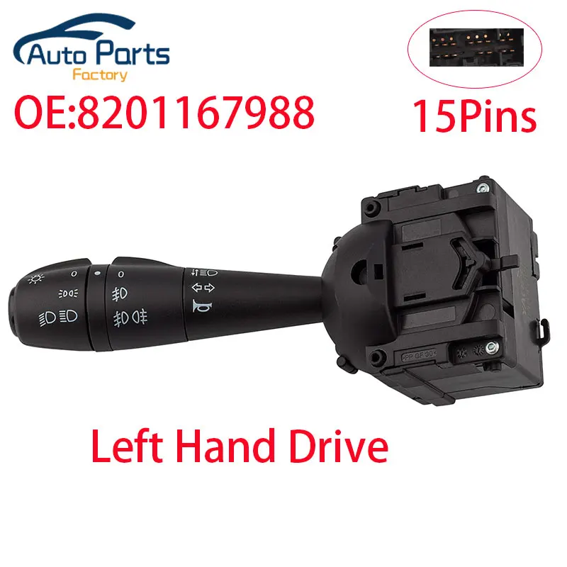 New Steering Column Switch For Renault For Dacia Dokker Duster Lodgy Logan Sandero 8201167988 681726046R 255405056R 255400337R