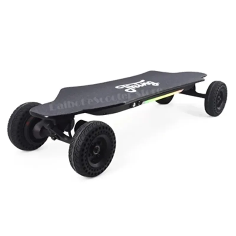 6 Inch 4 Wheel Electric Scooter Adult Powerful 2000W 24V 40KM/H SUV All-terrain Electric Skateboard with Colorful Lights