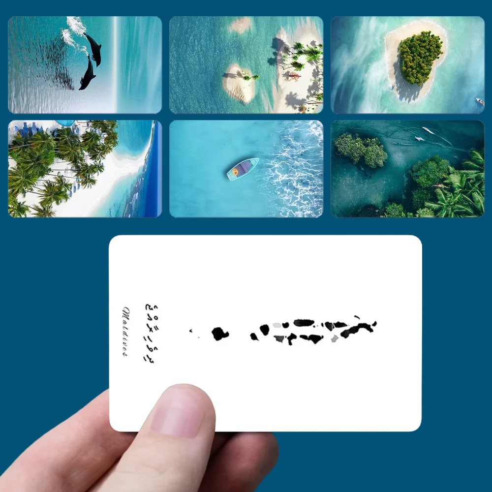 MALDIVES M-Map Stickers New Cartoon Card Debit Bank Charge Card Bus Metro Waterproof Sticker Decal Decoration