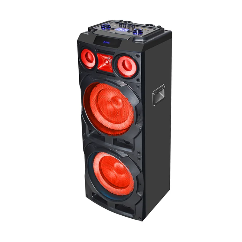 12 inch portable karaoke party active trolley speaker with wireless microphone home theater system speaker