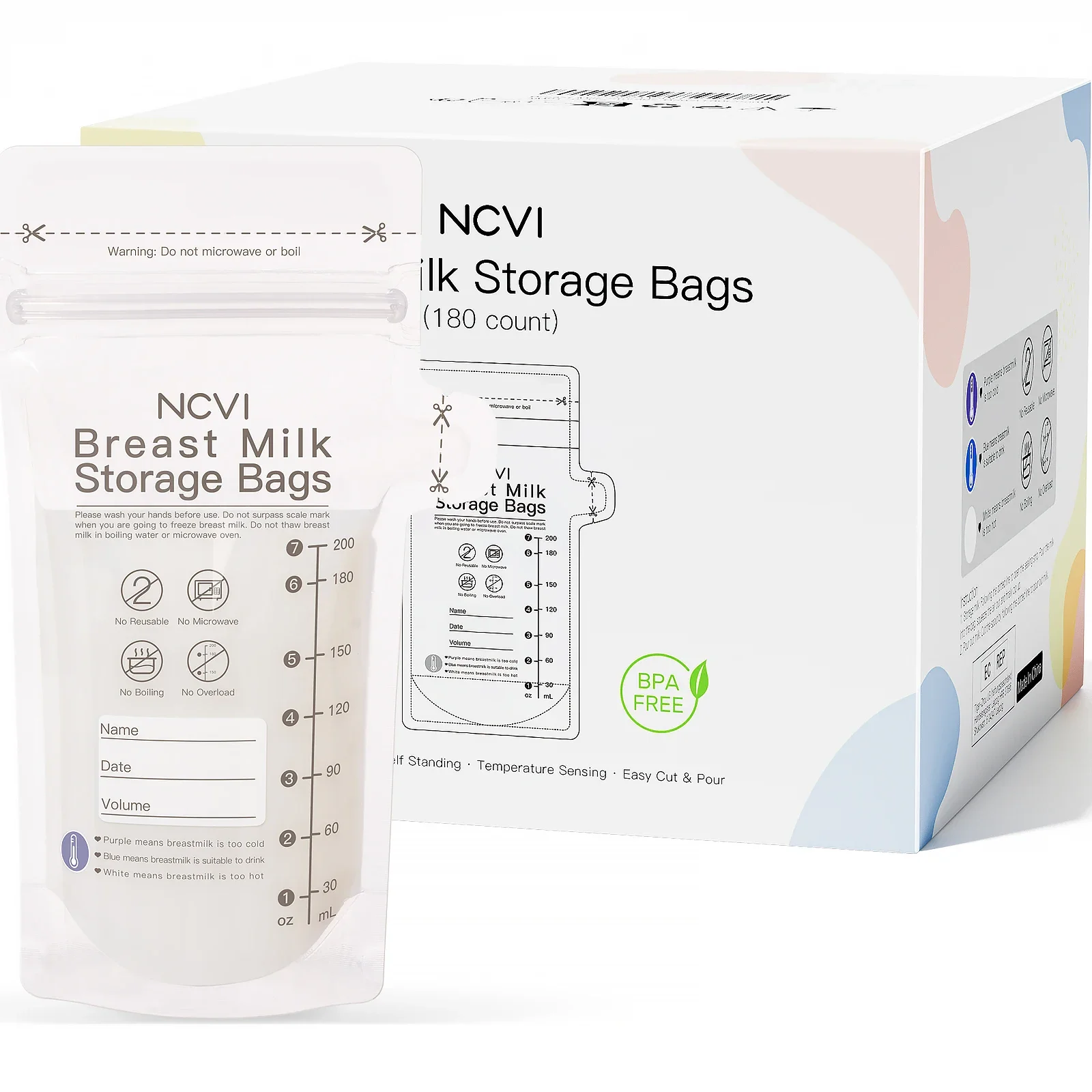 ncvi-30-60-180pcs-sacos-de-armazenamento-de-leite-materno-de-7oz-com-sensor-de-temperatura-duplamente-selados-sem-bpa-a-prova-de-vazamentos-sacos-descartaveis-para-uso-em-amamentacao