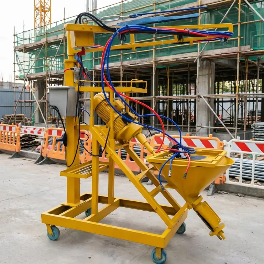 Sculpture GRC Composite Sprayer High Pressure Screw Structure Even Fiber Distribution Art Ornament Production Spraying Pump