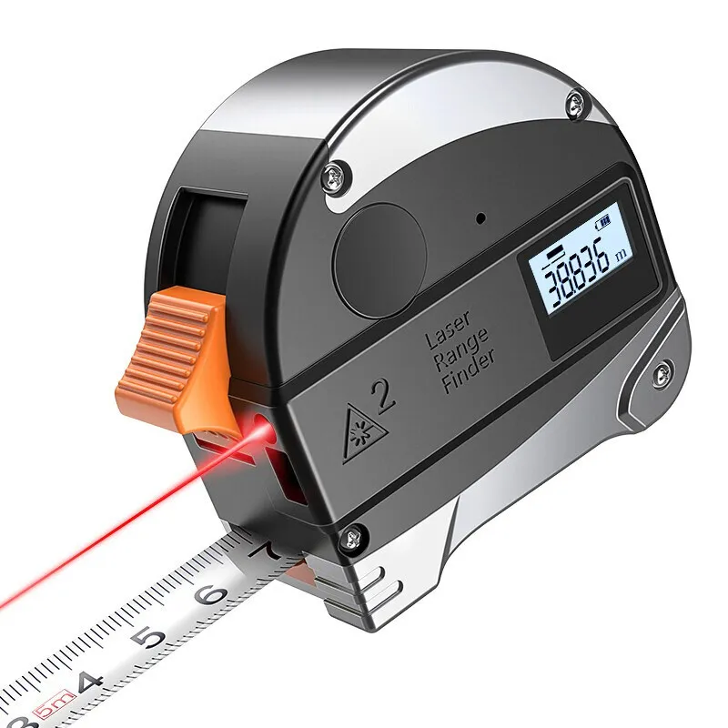 Laser Distance Meter, High Precision Digital Measure Tool with LCD, Rechargeable