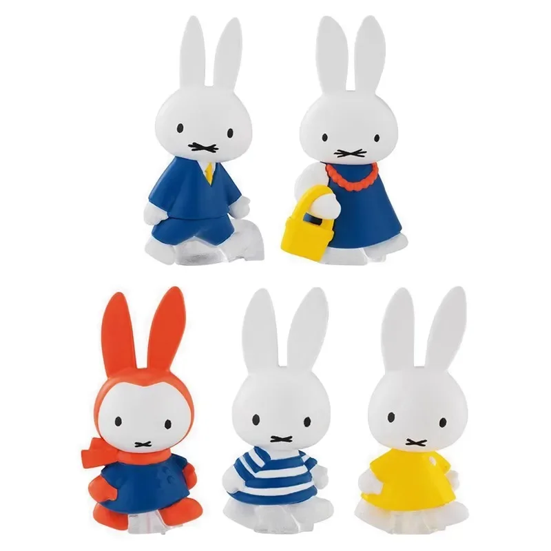 

Bandai Genuine 5Pcs Gashapon miffy Anime Figure ならぶんです ２ Toys For Kids Gift Collectible Model Ornaments