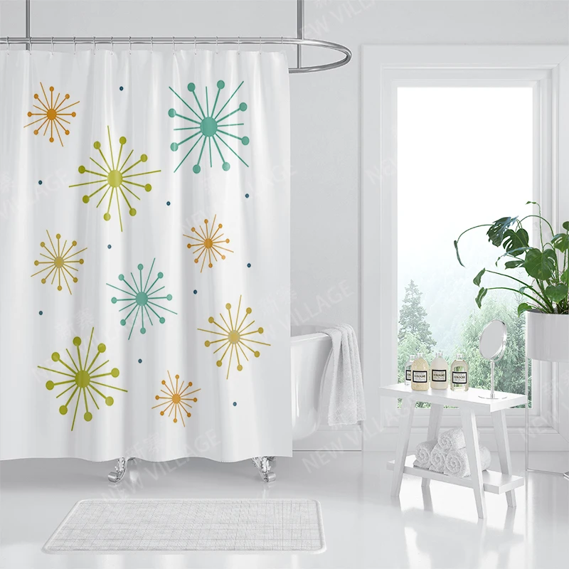 Waterproof fabric shower curtains Bathroom curtain accessories 180x200 Bath curtain for shower 240*416 nordic boho decoration