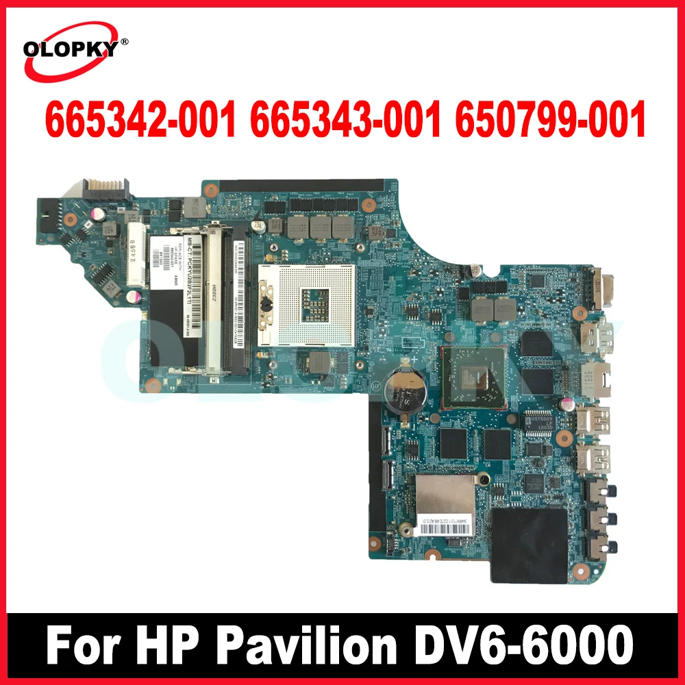 

665342 -001 665343 -001 650799 -001 Материнская плата для ноутбука HP Pavilion DV6-6000 DV6T-6000, материнская плата HD6770, 2G, графический процессор DDR3, 100% тест
