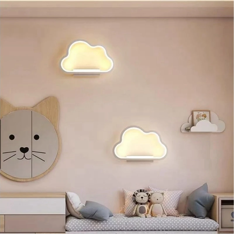 Cloud Design Decor Wall Light 220V ฝัง Sconce Cloud Shape Wall Light ในร่มโคมไฟห้องนอนห้องนั่งเล่น A