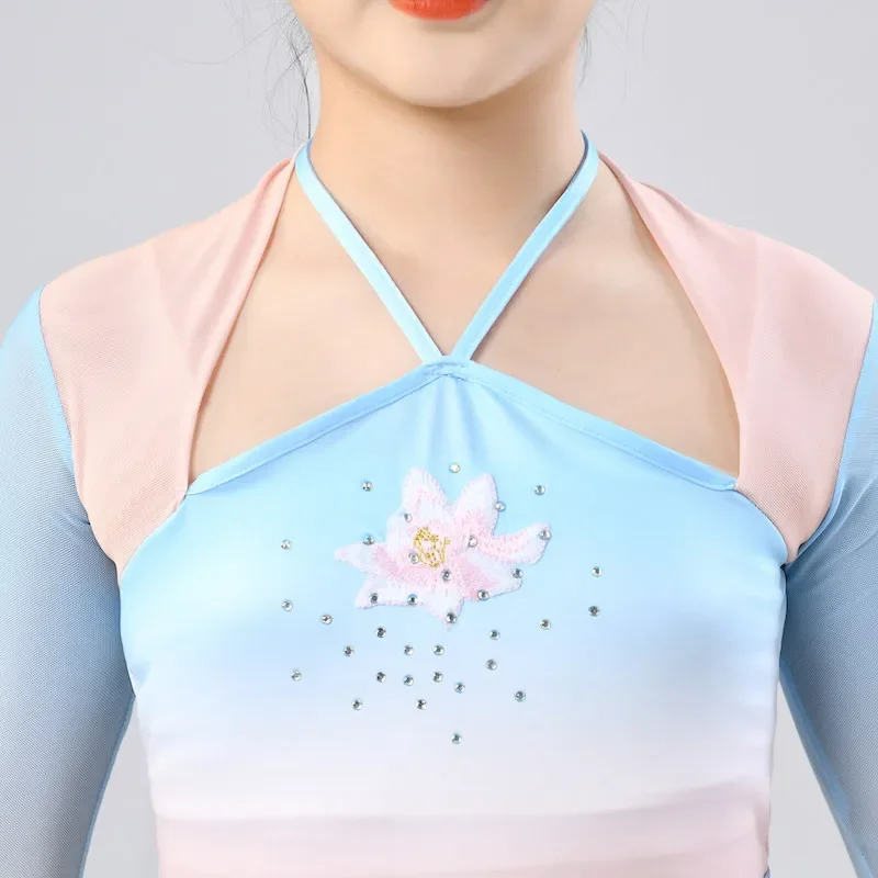 Children's classical dance performance costumes, practice costumes, Chinese ethnic girls' performance costumes    suit