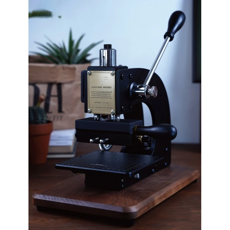 EC-17 Hot Stamping Machine Logo Copper Mold Embossing Business Card Leather Creasing Machine Handmade Leather Goods