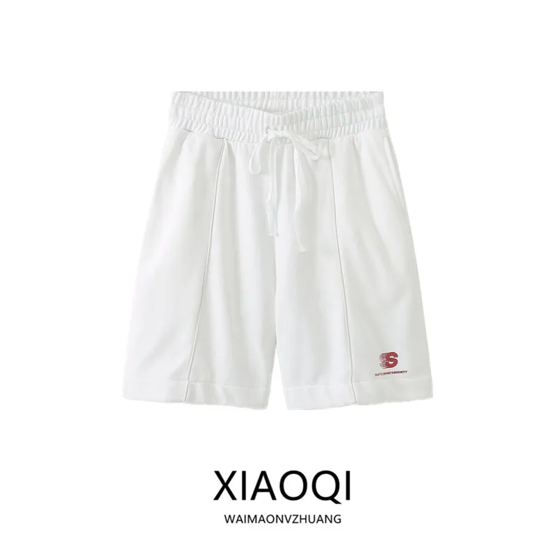 

Весна 2024: Женские модные повседневные шорты с высокой талией, принтованные, на резинке, универсальные, утягивающие, модель 00853, длина до колена