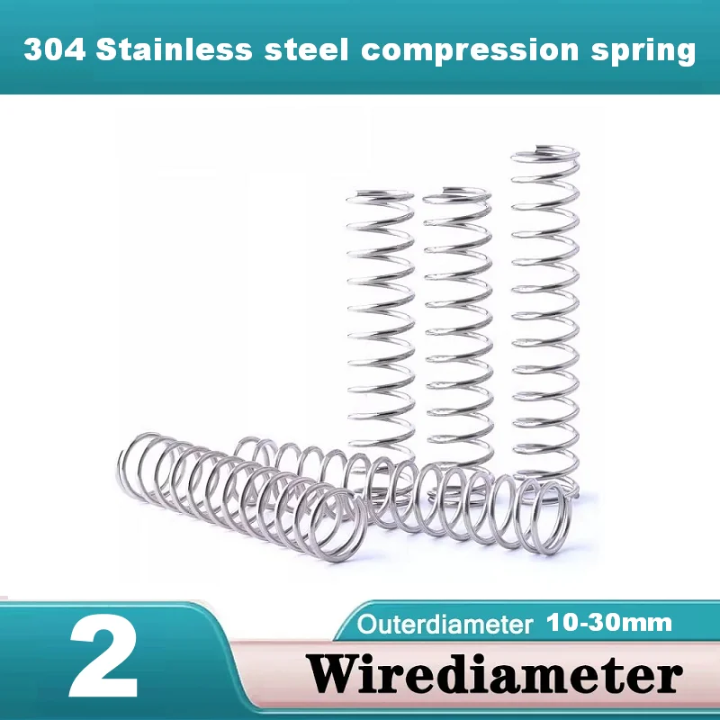 

Stainless Steel 304spring Shock-absorbing compression spring Used for compressing soft return holes pressure spring customizable