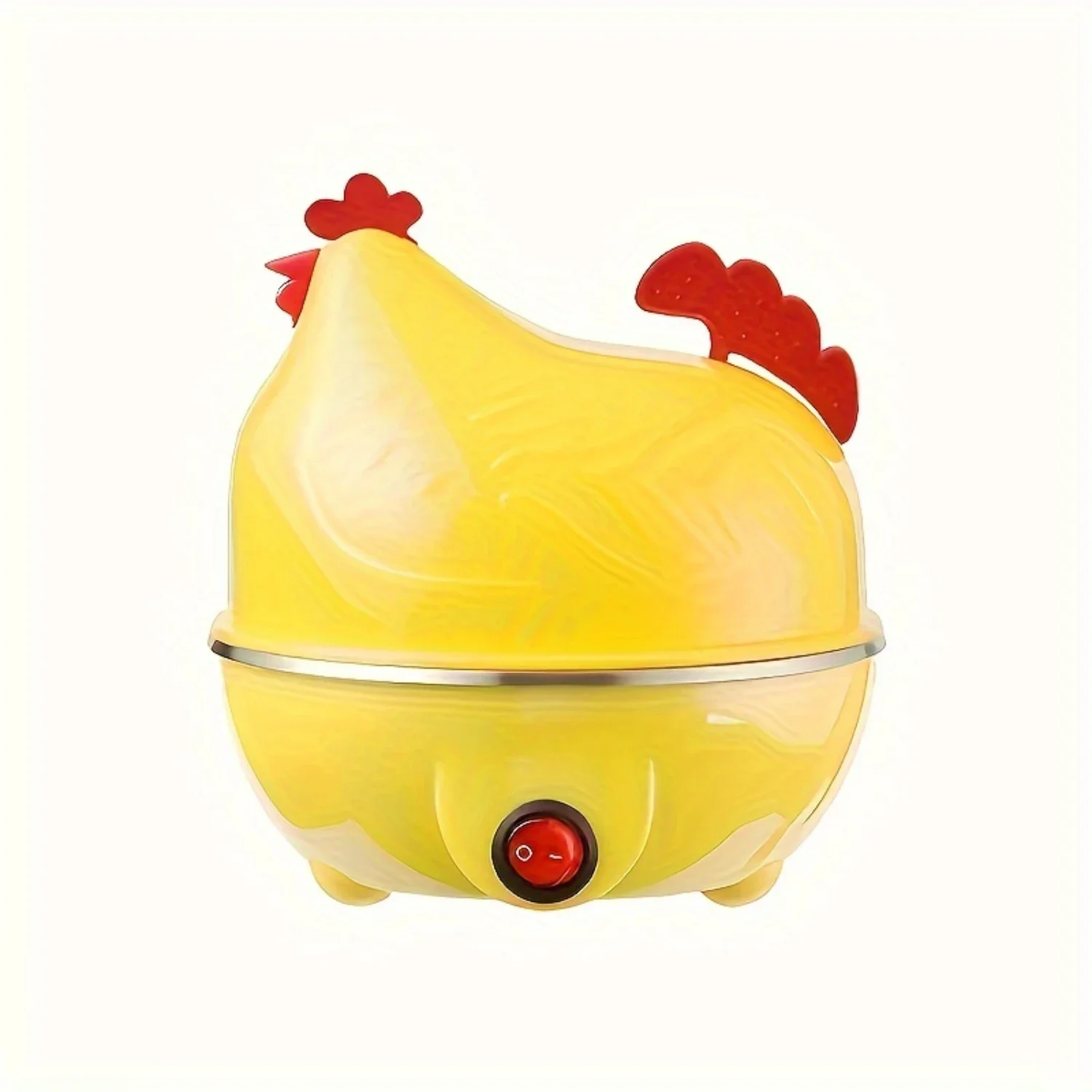 Effortless Egg Master  Compact & Cute, Quick Breakfast Cooker with Auto Shut-Off, Stainless Steel,  Plug