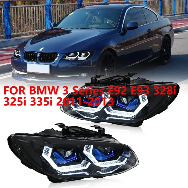 

2Pcs LED Headlight Assembly For BMW 3 Series E92 E93 328i 325i 335i 2011-2013 DRL Headlamps