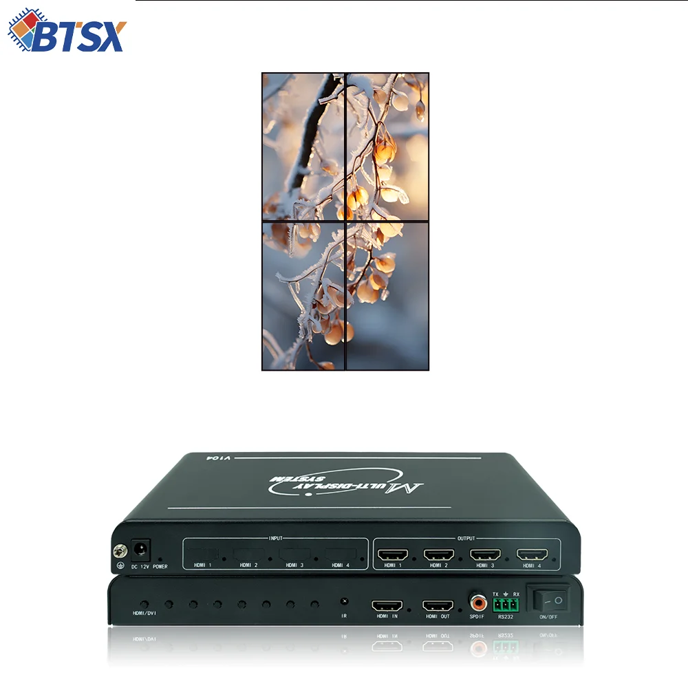 4K Professional Multi-Screen Splicing Processor HDMI Matrix Splitter for KTV Large Screen Wall LCD Multi-Display Engineering