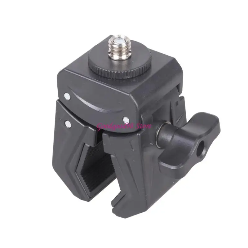 Universal Photography Clamp Adapter 3/8inch Male Threads Fits for Camera Mounts Lights Microphones 15-45mm Round Pipe 