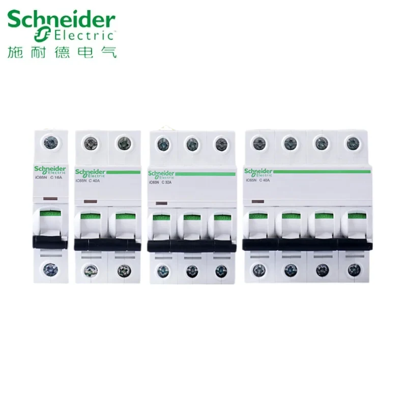 Schneider Electric IC65N Miniature Circuit Breaker Acti9 Series A9F18 IC65N Type C 1P 2P 3P 4P C10A 16A 20A 25A 32A 40A 50A 63A