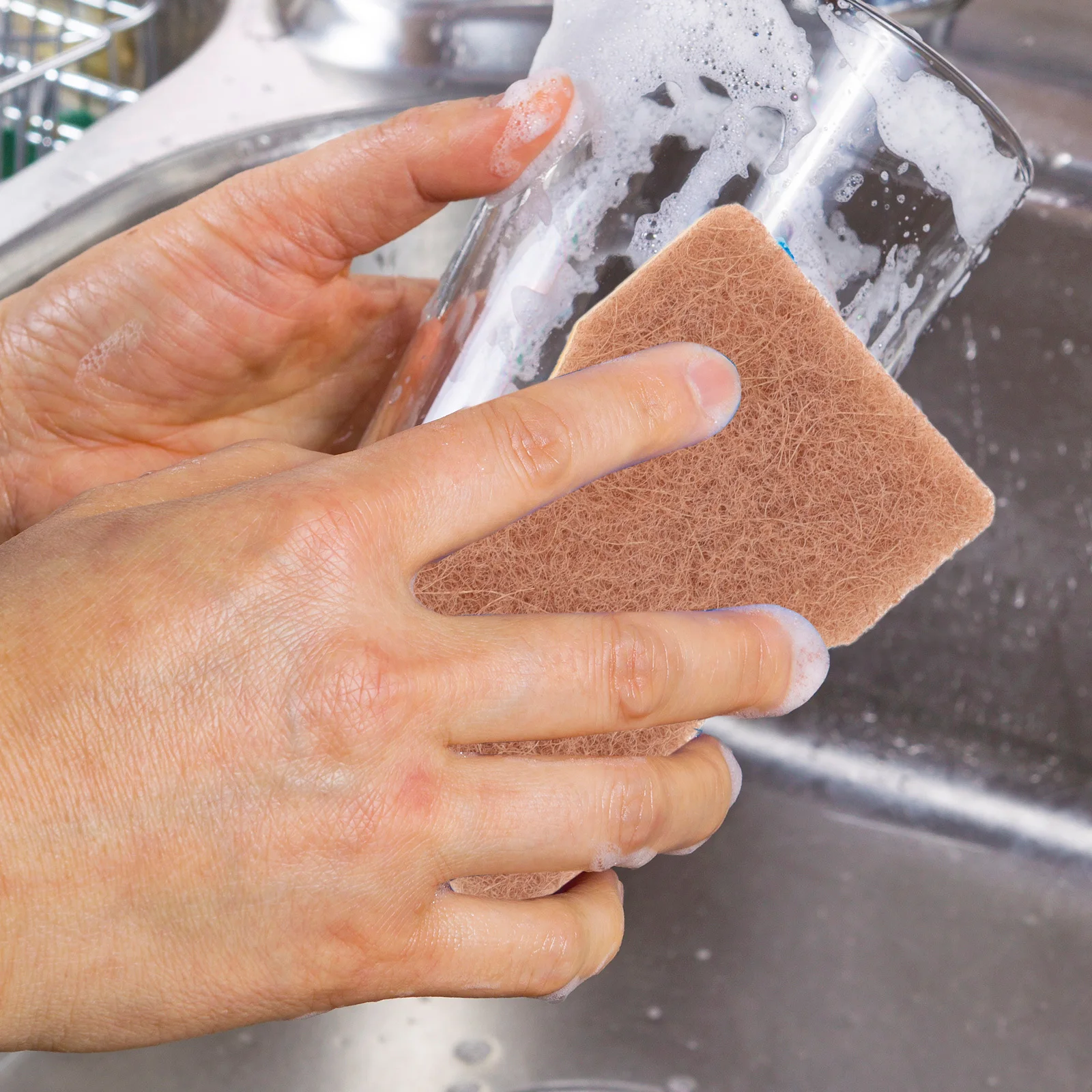 

4Pcs Dish Cleaning Sponge Natural Cellulose Washable Reusable Non Scratch Fast Drying Kitchen Cleaning Cloth Kitchen Sponges