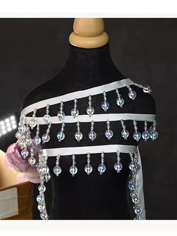 

2 ярда, ширина 3 см, ручная работа, настольная лампа «сделай сам», юбка с краем, домашний текстиль, занавеска из бисера, кружевной кулон, бахрома из бисера, кружевные аксессуары