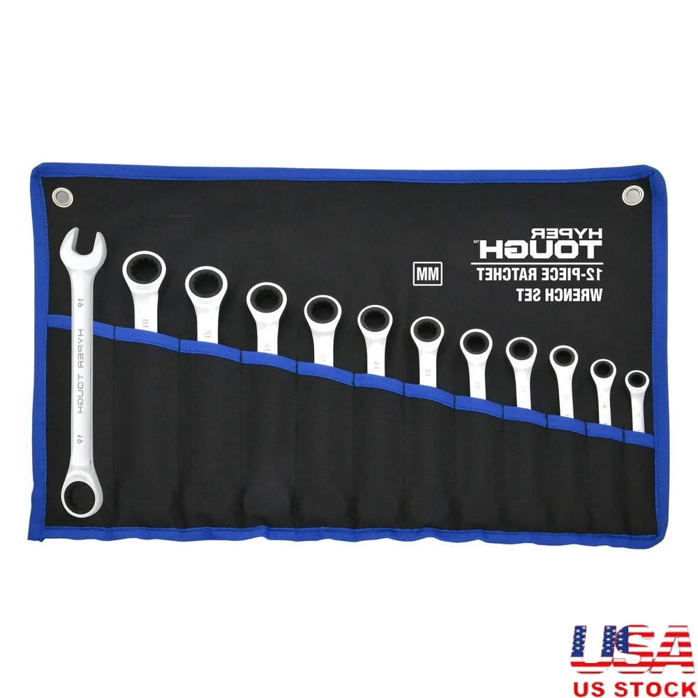 

Набор метрических ключей с храповым механизмом, 12 предметов, прочный инструмент из хром-ванадиевой стали, портативный чехол, дизайн с 7 зубьями, нержавеющий, простота в эксплуатации