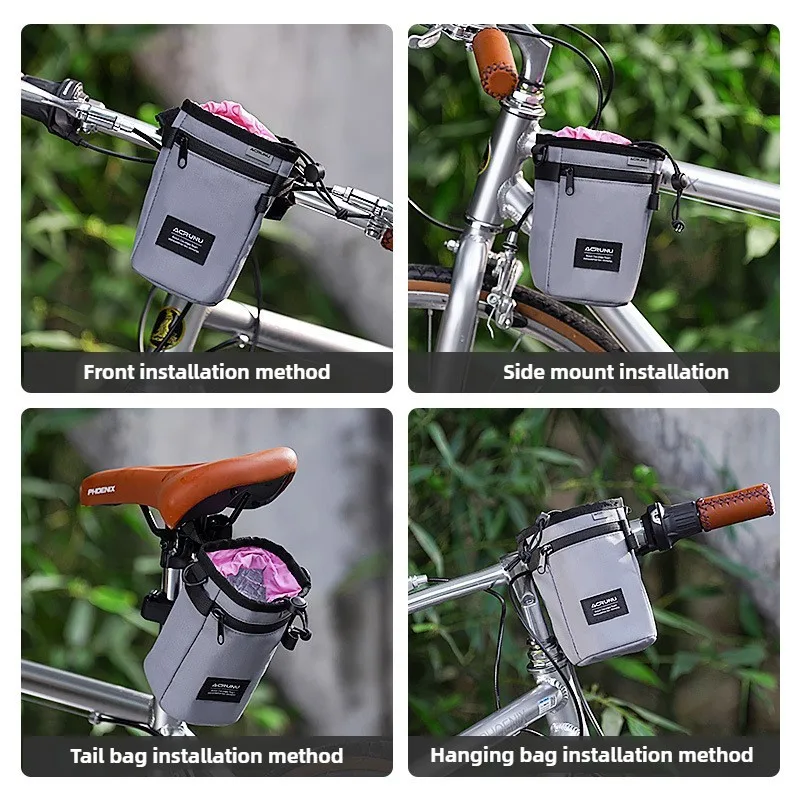 حقيبة غلاية الدراجة، حقيبة غطاء أمامي مقاومة للماء لدراجة الطرق الجبلية، حقيبة كروس عازلة لركوب الدراجات في الهواء الطلق #4