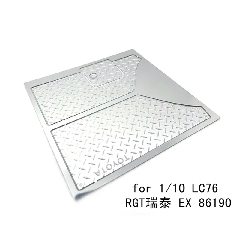 Rear Rub Metal Skid Plate Decorate Etched Sheet for 1/10 RC Crawler Car Traxxas RGT LC76 EX86190 Diy Parts Model