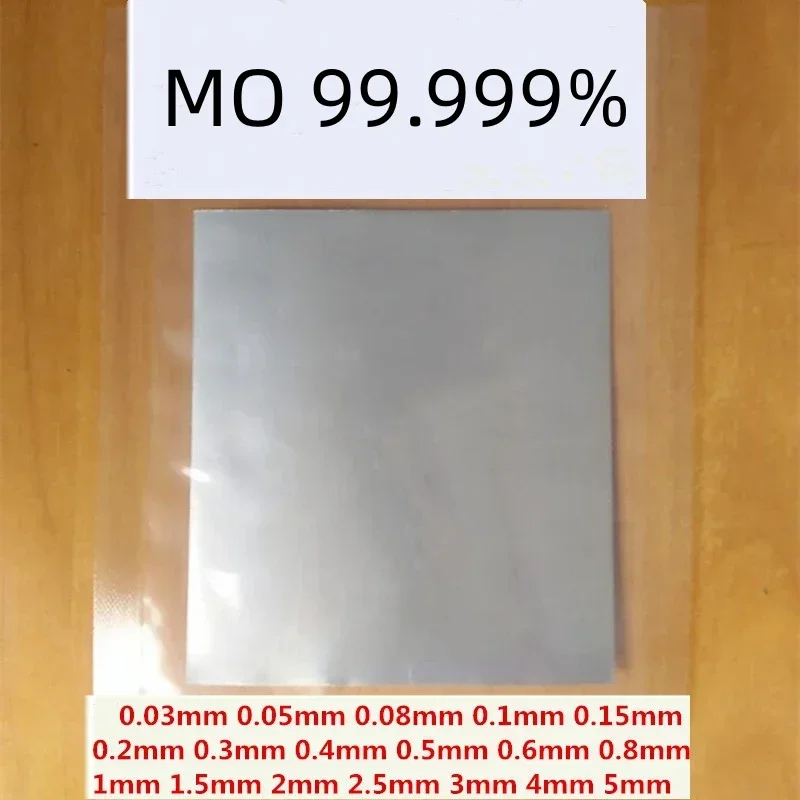 Dikke metalen molybdeenplaatplaat Molybdeenfolie Mo≥99,99% Ondersteuning Op maat 1,0 mm 1,2 mm 1,5 mm 2,0 mm 2,5 mm 3,0 mm