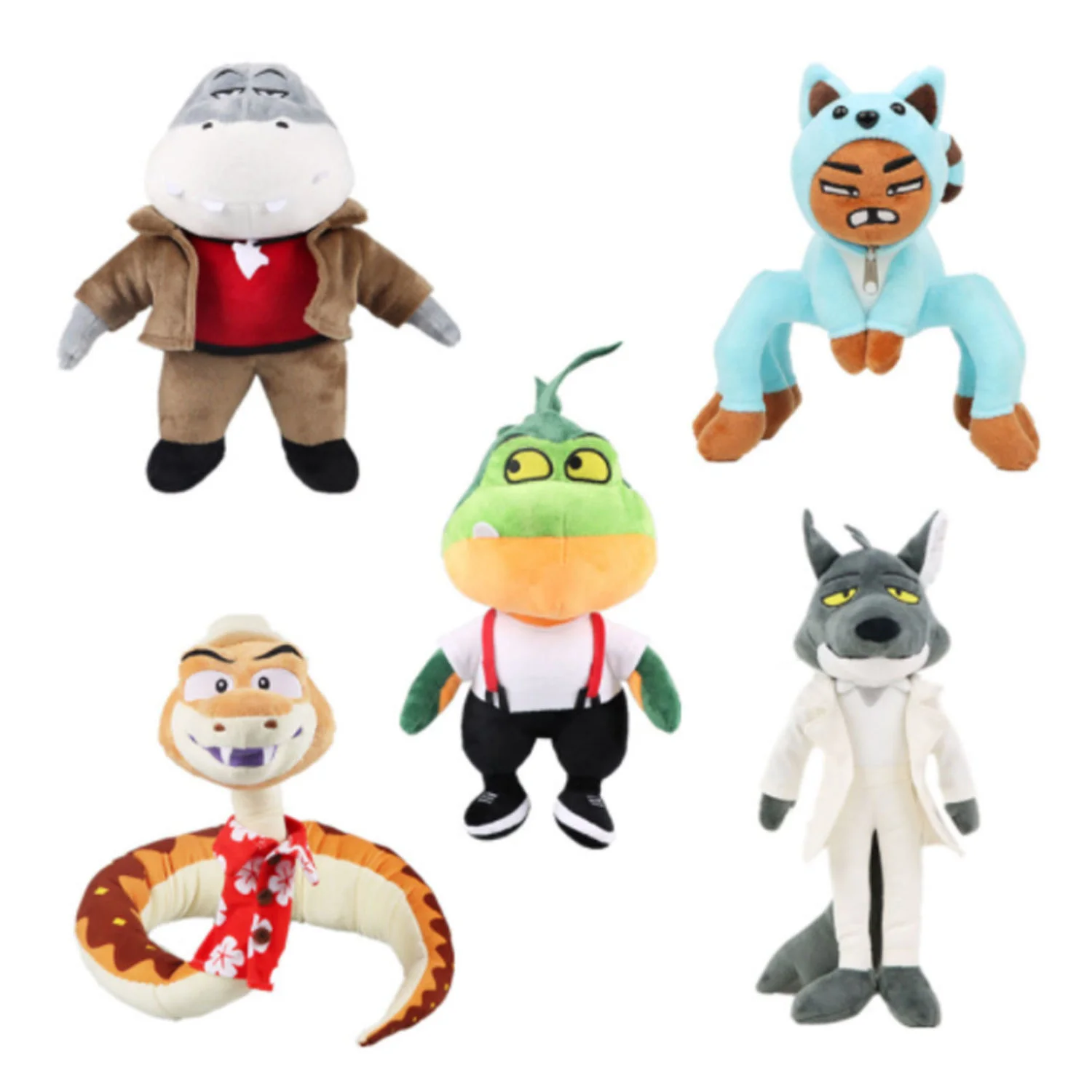 

The Bad Guys Mr Wolf Plush Toys Kawaii Wolf Snake Piranha Plush Cute Anime Animal Dolls Hot Around The Movie Stuffed Kid Gift