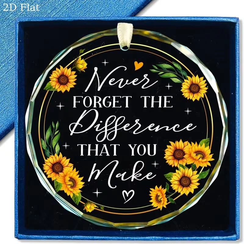 

2D plane, cute glass ornaments - 8x8 cm (8 cm round) Christmas and Valentine's Day Thanksgiving commemorative items, can be hung