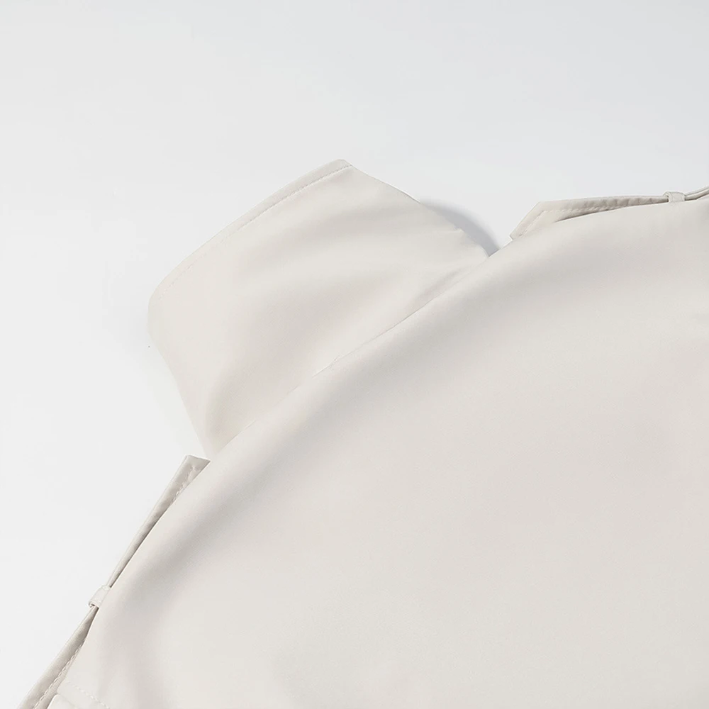 Deeabae خريف موضة جديدة طويلة مزدوجة الصدر الوقوف طوق مربوط معطف المرأة ملابس خارجية أنيقة للسيدات