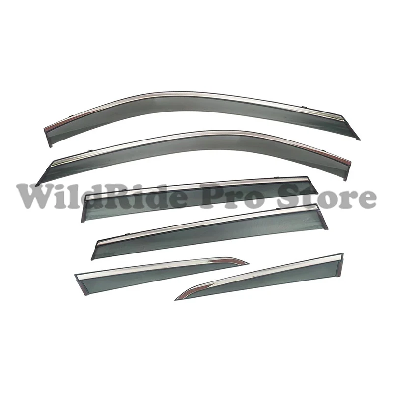 

1 set Car Side Window Deflectors for Nissan Rogue 2022 Wind Vent Air Deflector Visor 6 Piece Set Tape On Side Vent Visor Rain Gu