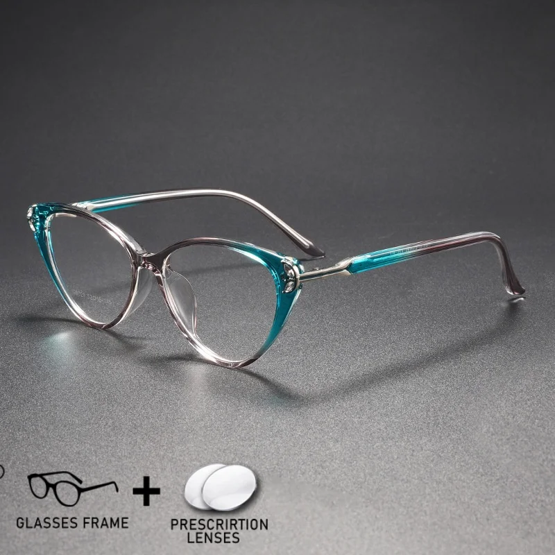 KUXA Vrouwen Mode Kat Brillen TR90 Bril Asferische Bijziendheid Verziendheid Progressieve Lenzen Optische Brillen Lezen