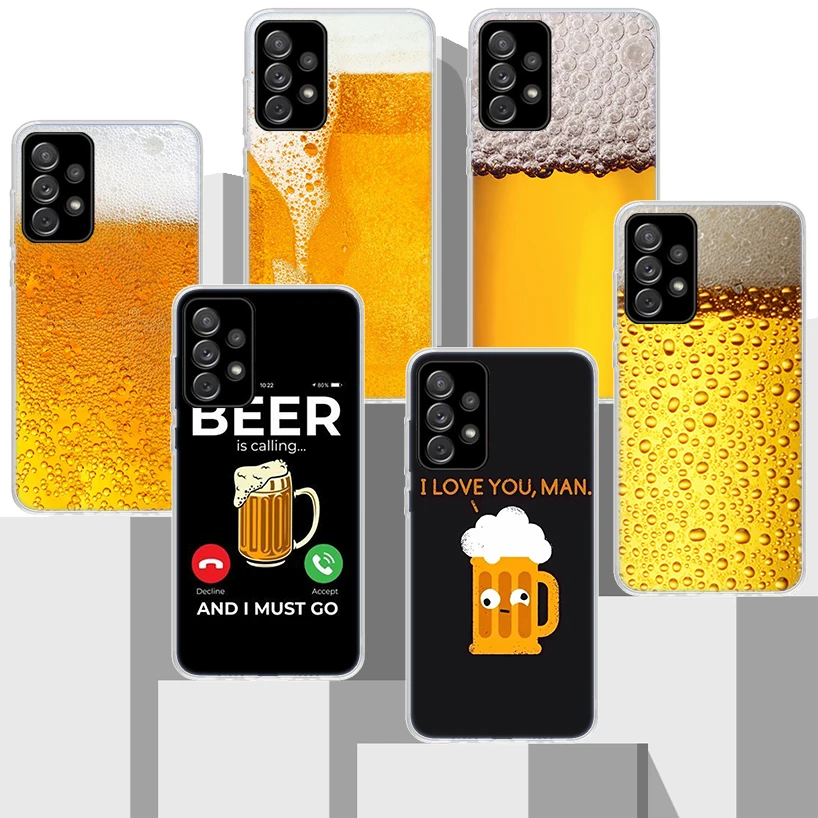 World Beers Alcohol Summer Bubble Soft Silicone Phone Case For Samsung Galaxy A50S A51 A70 A71 A41 A31 A21S A11 A10S A20E A30S A