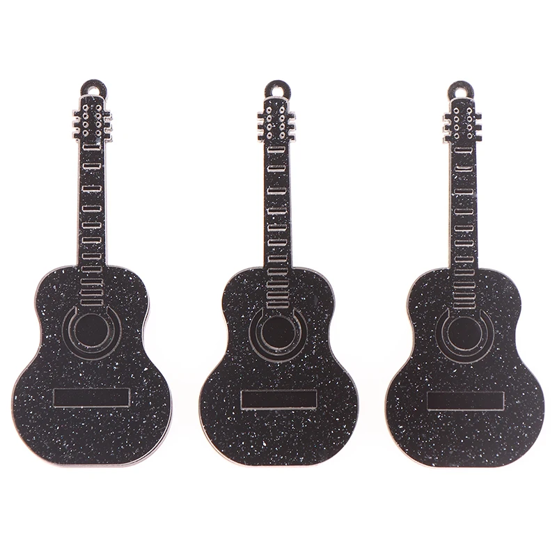 Guitarra eléctrica de música en miniatura para niños, guitarra acrílica para Decoración de casa de muñecas, modelo de instrumento, accesorios para muñecas, 1/12, 1 unidad